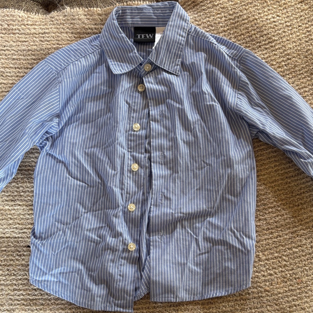 Blue Striped Kids Shirt